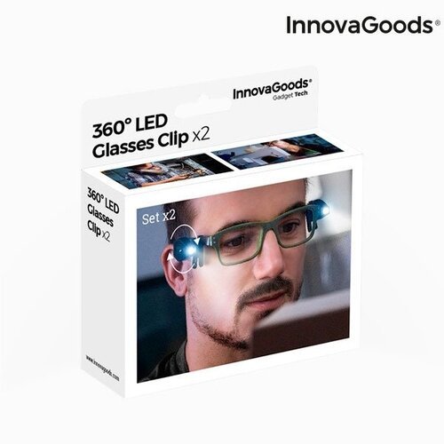 InnovaGoods Gadget Tech 360º LED lemputė akiniams (2 vienetai)