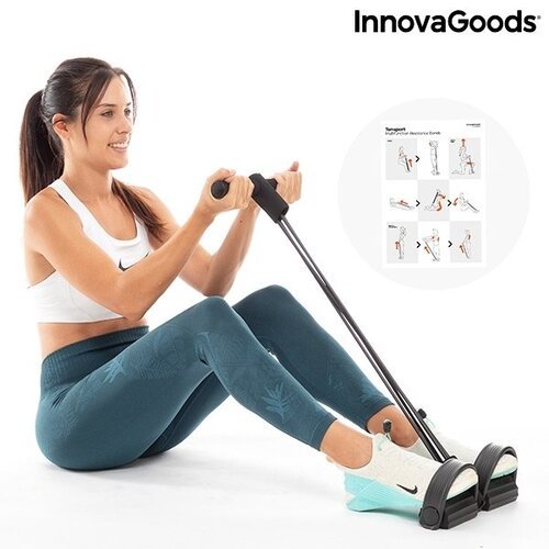 Daugiafunkcinės pasipriešinimo elastinės juostos su mankštos vadovu Tensport InnovaGoods Sport Fitness