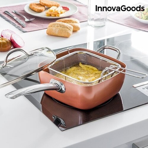 InnovaGoods Kitchen Cookware 5 in 1 daugiafunkcės keraminės keptuvės rinkinį (4 dalių)