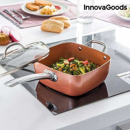 InnovaGoods Kitchen Cookware 5 in 1 daugiafunkcės keraminės keptuvės rinkinį (4 dalių)