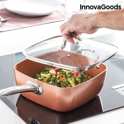 InnovaGoods Kitchen Cookware 5 in 1 daugiafunkcės keraminės keptuvės rinkinį (4 dalių)